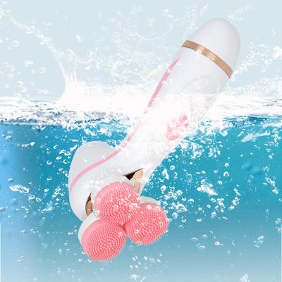 China DEEP CLEANING wholesale 2021 Sonic Silicone Facial Cleansing Brush Rotating Electric Waterproof Rechargeable for sale