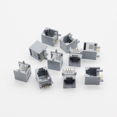 China 10PCS/Lot RJ12 Socket Telephone 90 Degree Socket 6p6c RJ12 Female Crystal 6pin for sale