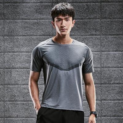 China Wholesale Printing Anti-Wrinkle Men Short Sleeve Shirt Factory Gym Sports T-shirt Athlet Shirt For Man for sale