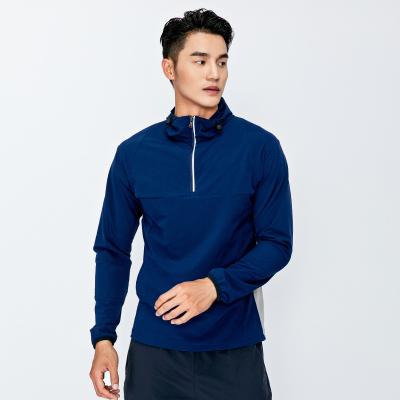 China New Arrival Men's Sports Quarter Long Sleeve QUICK DRY Zipper Fitness Men Sports Wear Breathable Gym Hoodie for sale