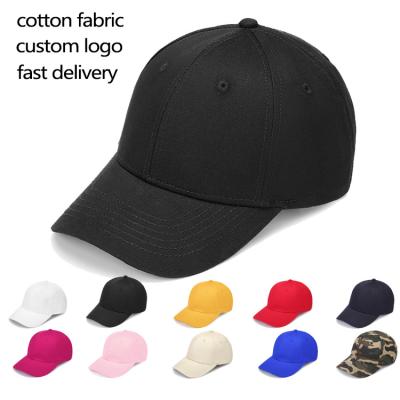 China Custom Logo Cotton Baseball Cap 6 Panel Sports Hat 6-Panel Embroidery Hats Running Golf Hat For Men for sale