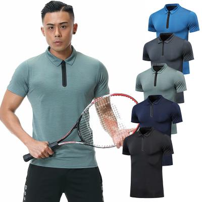 China Anti-Wrinkle Gym Short Sleeve T-shirt Breathable Quick Dry Running Cycling Compression Tops Men Bodybuilding Workout Shirts for sale