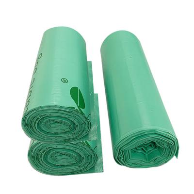 China 100pcs BIODEGRADABLE 2.6 Gallon Trash Liner Eco Kitchen Food Bags 100% Compostable Waste Bin Biodegradable Full Bag for sale