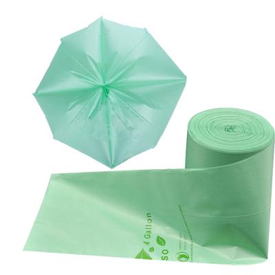 China Disposable Stronger Pla Cornstarch Garbage Bag Eco Friendly Compostable Waste / Biodegradable Bags Garbage Bag On Roll for sale