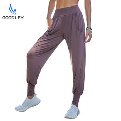 China 2019 Wholesale New Design Breathable Eco Friendly Bamboo Fiber Yoga Harem Pants For Women for sale