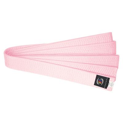 China Eco-friendly karate equipment custom color martial arts belts wtf taekwondo belt for sale