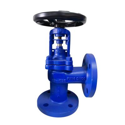 China DIN GS-C25 WCB General Standard Standard Oil System Angle Thermal Flange Type Bellows Sealed Globe Valve for sale