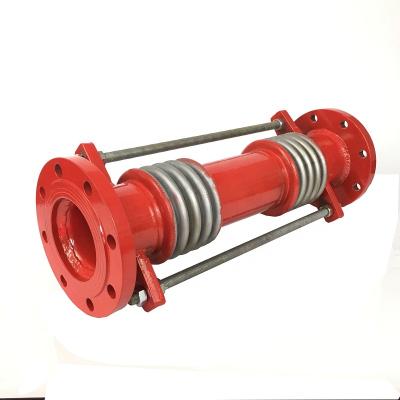 China Pipe Lines Connect Large Tie Rod Lateral Compensator Reinforced Double Bellows Metal Pipe Fitting Expansion Joint for sale