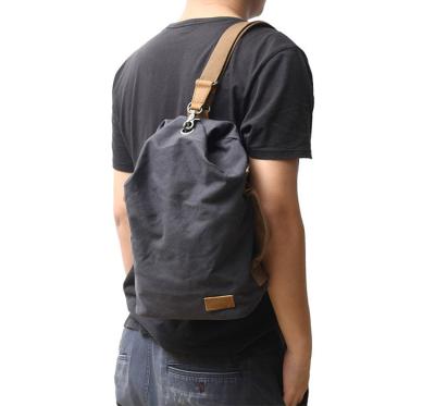 China High Quality Soft Canvas Leather Cross - Body Chest Bag Men Girls Side Bags for sale