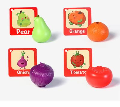 China Newest Zhenyue Style Eco-friendly Material Different Fruit / Vegetable Cognitive Educational Games For Kids for sale