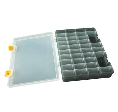 China Universal Use DRX SPC214 36 Compartment Small Grids Plastic Storage Box With Adjustable Removable Dividers For Pills Size 25.2*18.8*4.3cm for sale