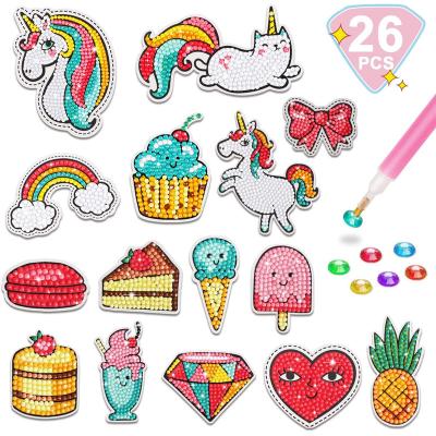 China Cute Toys Diamond Painting DIY Kits for Kids Diamond Art 26pcs Diamond Painting Stickers Gem Sticker Gem Art Craft Kits for Kids for sale