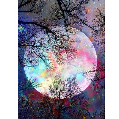 China Cute Toys DIY 5D Diamond Painting Moon By Number Kits For Adults, Bright Diamond Painting Kits Moon Night Moon Picture Arts DIY Craft for sale