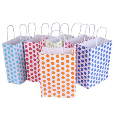 China Recyclable Wrapping Paper Cute Dots Party Favor Bags with Handle Assorted Colors (cute dots) for sale