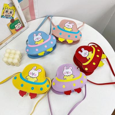 China New Creative Cute Fashion Spaceship Cartoon Rabbit Messenger Bag For Girls for sale