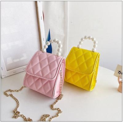 China New Fashion Mini Fashion Pearl Sweet Girl PU Cross Body Handbag for sale