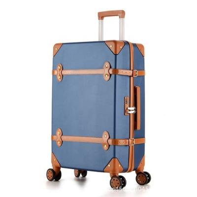 China Wholesale High-End Universal ABS Student Wheel Retro Business Travel Zipper Password Travel Trolley Scratch-Resistant Luggage for sale