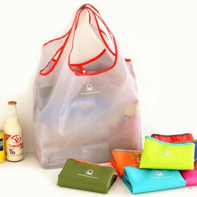 China Candy Color Collapsible Supermarket Foldable Portable Environmental Shopping Bag Can Be Customize for sale