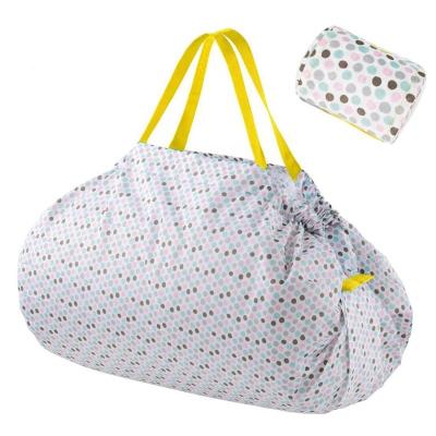 China 100% Eco-friendly Customize Waterproof 100% Polyester High Quality Fashion Roll Shopping Bag for sale