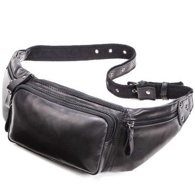 China Water Proof Multifunctional Genuine Leather Hip Bum Fanny Waist Bag for Sturdy Zippers Ideal for Increasing Running and Recycling for sale