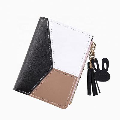 China Wholesale Waterproof Short Women's Wallet Tassels Holder Lady Purses Cards Photo Women's Wallets Coin Purse for sale