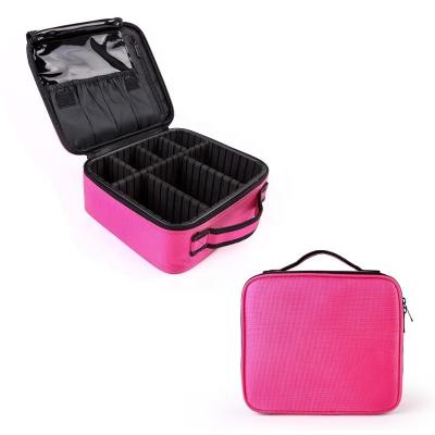 China Factory Direct Sales Fashion High Quality Customize Oxford Cloth Cosmetic Bag With EVA Compartments for sale