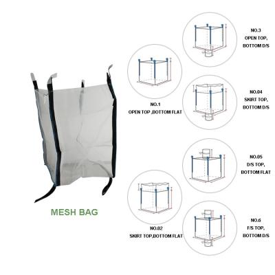 China Mesh container best breathable fibc bulk bulk bag for firewood for sale