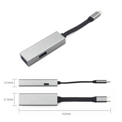 China Laptop. Smartphone. TV YUQI 4 - type C Usb hub usb3.0 port data transfer Usb hub 3.0 docking station for sale