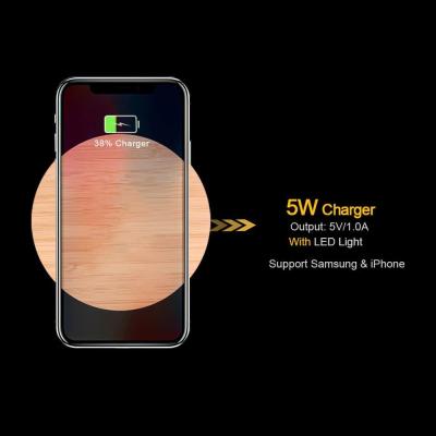 China 10W Cell Phone Wood, Phone and Android, 15W Fast Wireless Charger [Walnut/Bamboo], Optional Laser Etching for sale