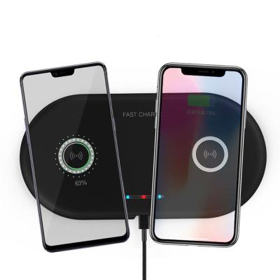 China 10W Mobile Phone Wireless Charger For Universal Phones Qi Certified Ultra Thin 2 In 1 Wireless Charger Pad for sale