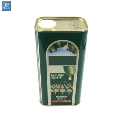 China Wholesale Olive Oil Tin Can Square 1 Liter Olive Oil Tin Can Custom Cooking Oil Food Grade for sale