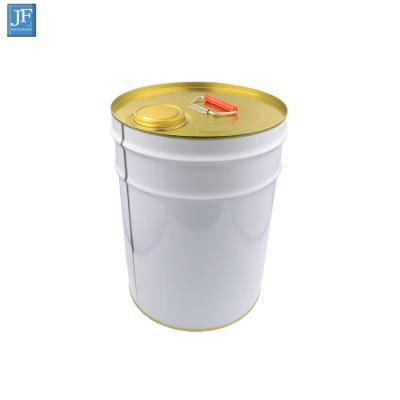 China Paint 5 Gallon Metal Drum With 20L Screw Top Round Metal Paint Bucket for sale