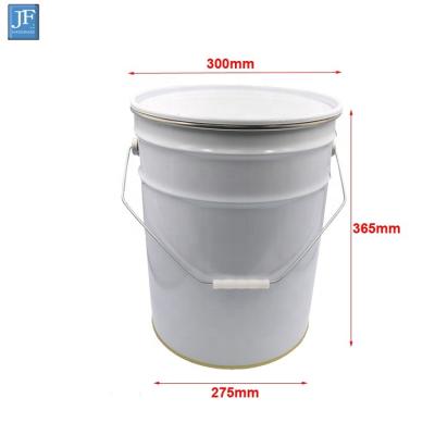 China Paint 20 Liter Metal Bucket With Iron Metal Pail Circle for sale