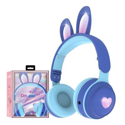 China JKK PM-01 Headband Cute Colorful Colorful Dress Up Earphones Bluetooth Radio Gaming Rabbit Ear Mobile Earphone for sale