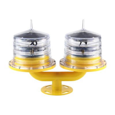 China Aluminum Alloy Solar Powered Low Intensity Aviation Obstacle Light / Dual Aviation Obstruction Light for sale