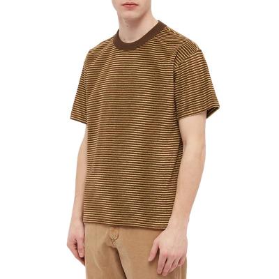 China Fashion QUICK DRY Mens Corduroy New T-Shirts Casual Short Sleeve Striped T Shirts For Men for sale