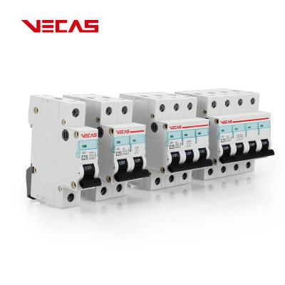 China VECAS DZ47 A60 Series MCB 1P 16A 20A 25A 32A 6KA Breaking capacity 230/400V miniature circuit breaker en venta