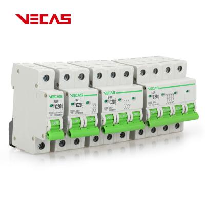 China VECAS SGP Series dz47-63 MCB Miniature circuit breaker C16 20 25 32 40 63 Amp 1 2 3 4 Pole Mcb Breaking Air switch for sale