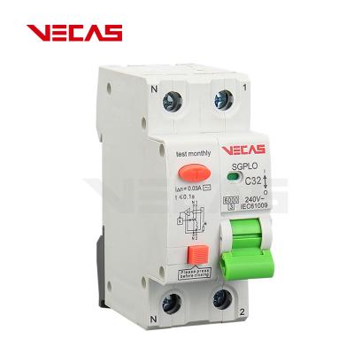 China VECAS SGPLO Air Switch Home Design Version RCBO Circuit Breaker Master Switch 4 Pole 63A MINI 240V/415V AC 50/60 Hz IEC60898 2,4 en venta