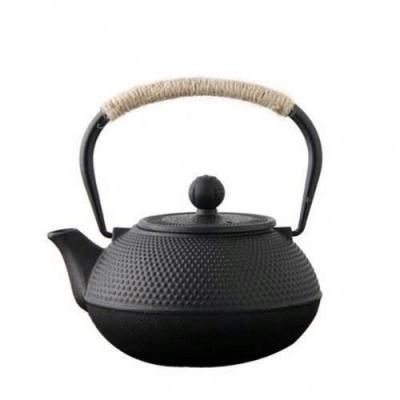 China Sustainable Old Dutch Cast Iron Hakone Teapot / Wood Stove Humidor 1.2-Liter Matte Black for sale