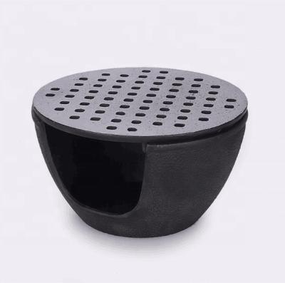 China Black Cast Iron Teapot Warmer Sustainable for sale