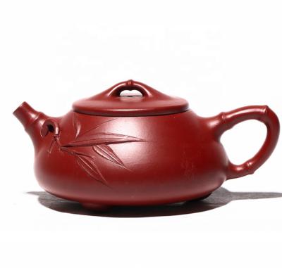 China Shipiao Viable Bamboo Pot Clay Teapot Chinese Style Zisha Pot Purple Kungfu Teapot For Christmas Gift for sale