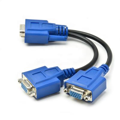 China High Quality COMPUTER VGA To 2VGA And PS2 Video Cable Adapter Splitter for sale