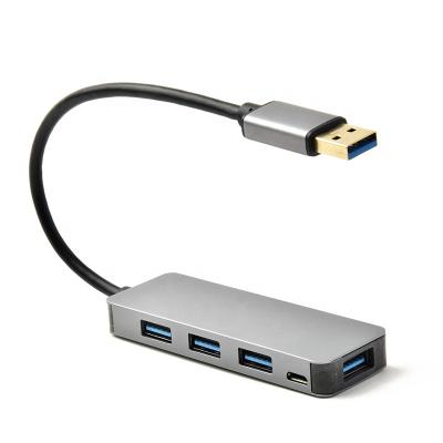 China Multi Function Data Transfer Cable 1 In 4 Multiport USB 3.0 4 Male Charger HUB Female To USB 3.0 Adapter for sale