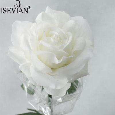 China ISEVIAN wedding 46cm size artificial rose customized color single stem silk rose for wedding party decoration for sale