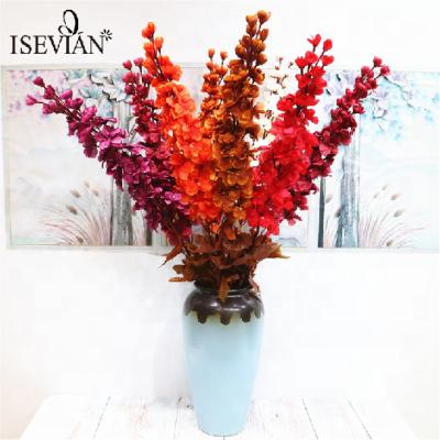 China Wedding ISEVIAN Autumn Blue Delphinium Artificial Delphinium Artificial Flower Plant For Decor for sale