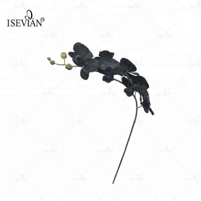 China Wedding cheap wholesale black silk artificial orchid flowers from ISEVIAN for sale