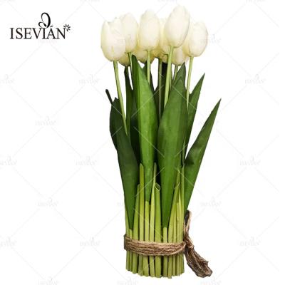 China Wedding Flower Tulip from ISEVIAN Tulip Flower Wholesale Artificial Silk for Wedding Centerpiece for sale