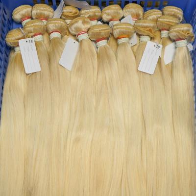 China Silky Straight Wave Wxj Big Stock Blonde Hair Bundle Closure , Cuticle Aligned 613 Hair Weft , Mixed Full Black Hair Blonde Hair Extensions for sale