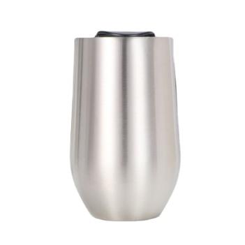 China Viable Wall Freeze Popular Custom Stainless Steel Wine Cup Insulated Double Egg Shaped Vacuum Egg Shaped Wine Tumbler for sale